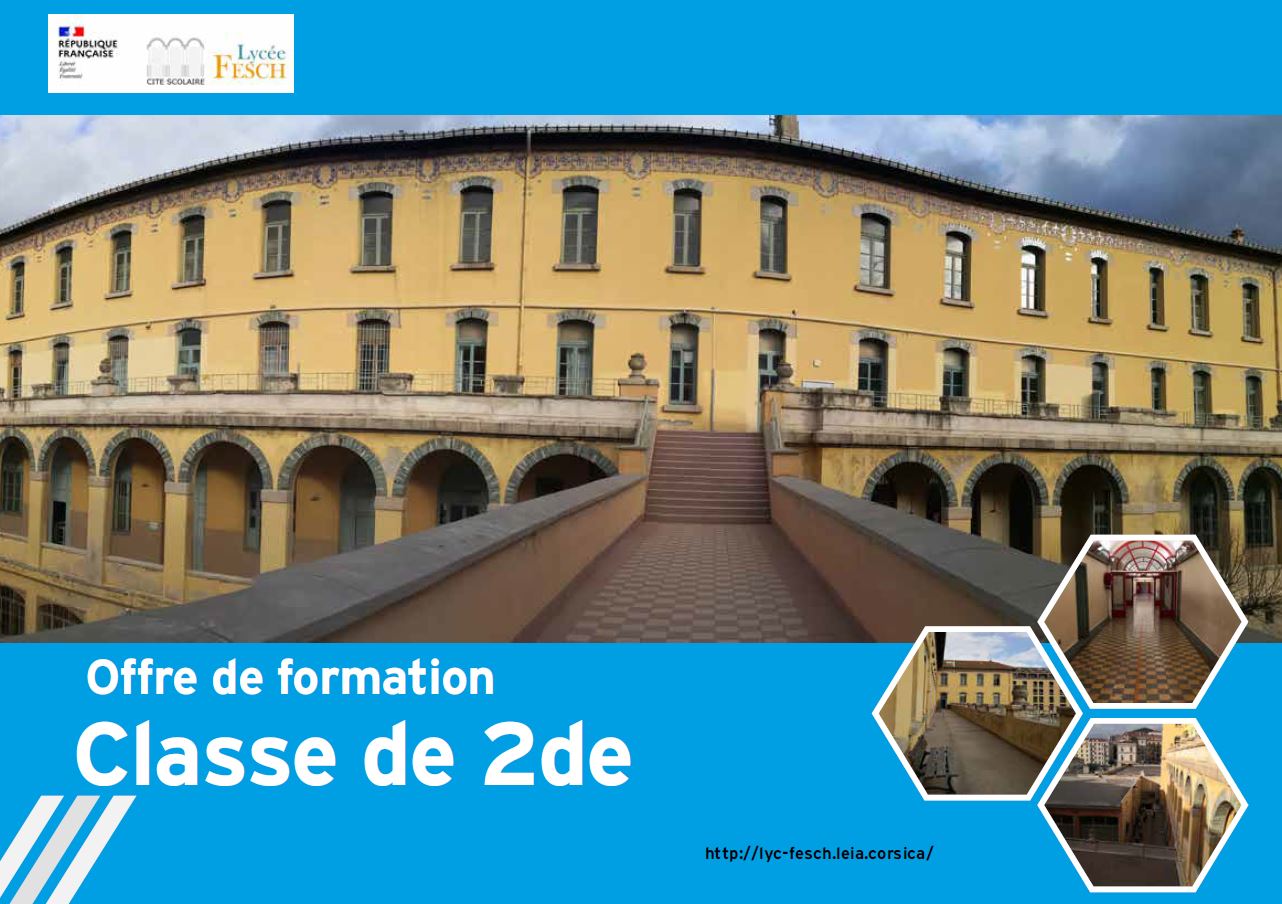 offre de formation 2DE Lycée Fesch
